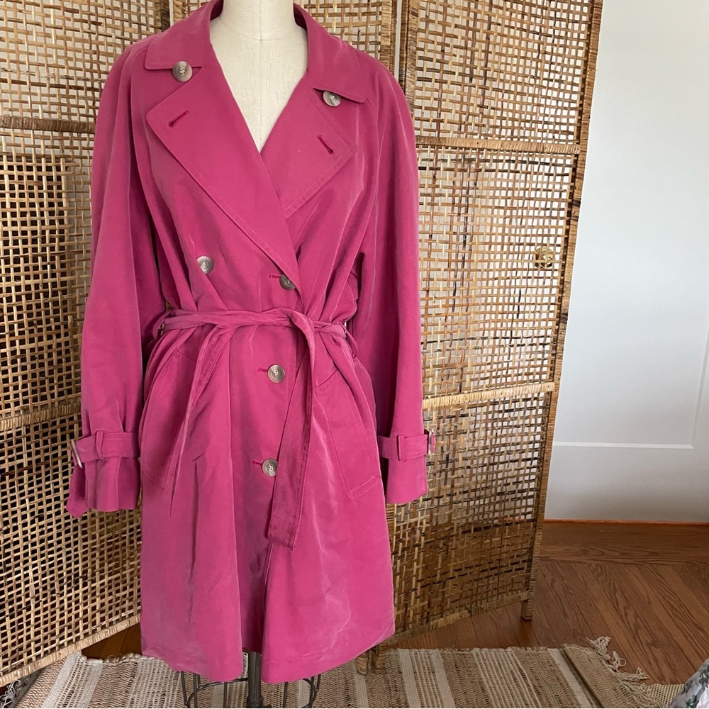 EUC Vintage Burberry Prorsum Collection Dark Pink Trench Coat